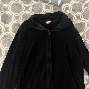 L.L. Bean Women's Black Velvet Coat